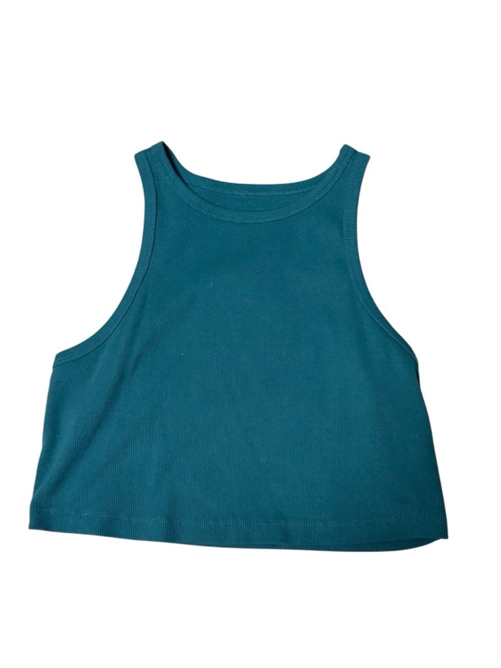 wild fable Teal Ribbed Crop Tank